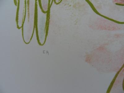 Régis DHO - Portrait de petite fille- Lithographie signée au crayon 2