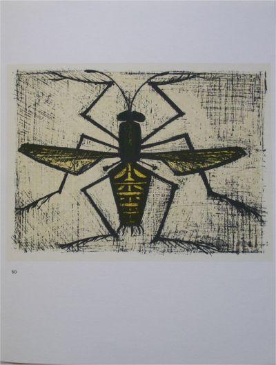 Bernard  BUFFET (d’après) : Les insectes, 1967 - 10 Lithographies 2