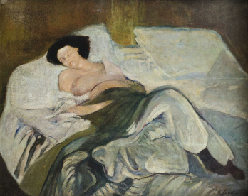 Armando SPADINI (1883-1925) - Le repos, Huile sur panneau signée 2