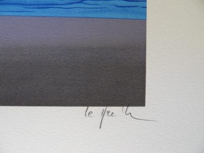Patrick LE HEC’H : Femme nue se prélassant - Lithographie originale signée 2