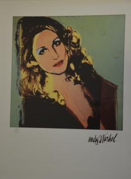 Estampe Andy Warhol VALENTINO Signée 1984 – Format 11 X 14 Inches – Excellent état