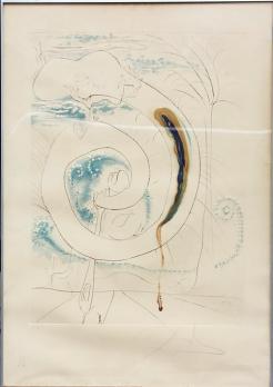 Salvador DALI (1904-1989) - Le cercle viscéral du cosmos, Eau-forte 2