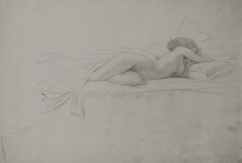 Artiste Inconnu Jeune Femme Nue 1917 Dessin Au Crayon