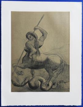 Odilon REDON (d’après) - Centaure et Dragon, 1950, Gravure signée 2