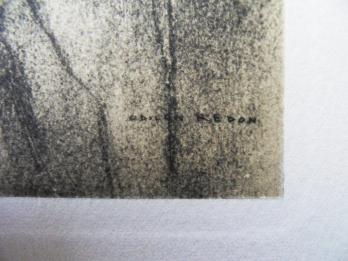 Odilon REDON (d’après) - Le masque, 1950, Gravure signée 2