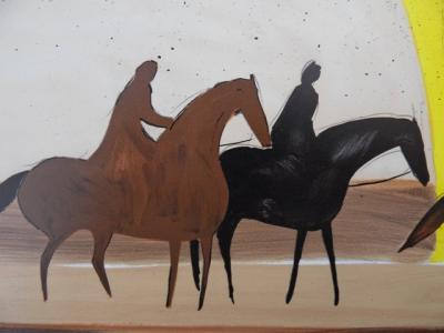 Serge LASSUS - Ballade à cheval en automne - Lithographie 2