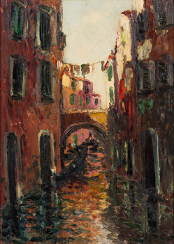 Vincent MANAGO (1880-1936) - Canal à Venise, Huile sur panneau 2