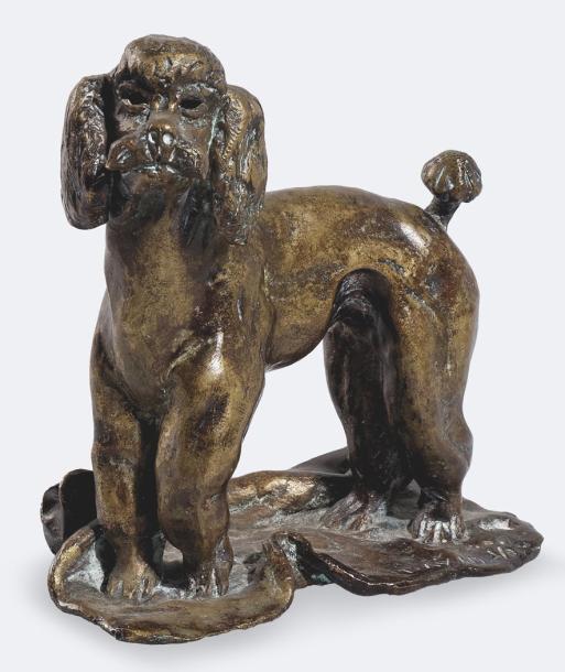 José Maria DAVID (né en 1944) Caniche, Bronze signé Art Moderne