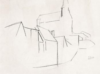 André DERAIN (1880-1954) - « Le hameau », Dessin 2