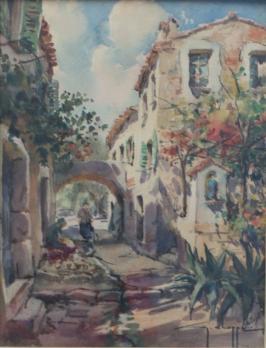 Georges CHAPUIS (XXe) - L’Abadie, environs de Nice, Aquarelle 2