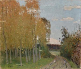 Pierre Eugene MONTEZIN (1874-1946) - Chemin aux peupliers, Huile sur toile 2
