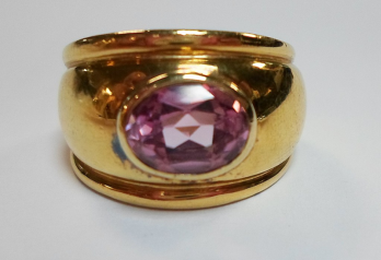 Bague bandeau en or jaune 2