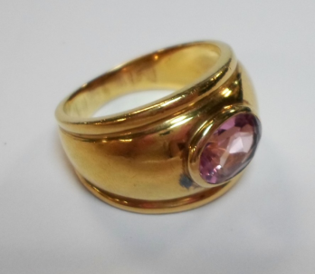 Bague bandeau en or jaune 2