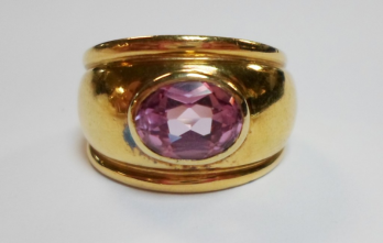 Bague bandeau en or jaune 2