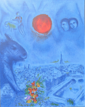 Marc CHAGALL (1887-1985) (d’après) «Vue de Paris». 2