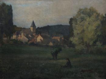 ESCHEMANN - Fillette dans un champs, 1911, Huile sur toile 2