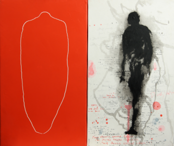 Jean-Pierre TOUCHET - Sans titre Dyptique, 3, 2003, Technique mixte 2