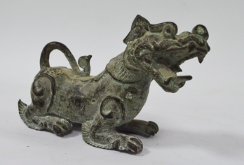 Chimère Chien de Fo en bronze - Asian Art - Plazzart