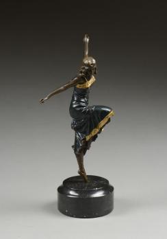Demeter CHIPARUS (1886-1947) (d’après) - Danseuse, Bronze à triple patine 2