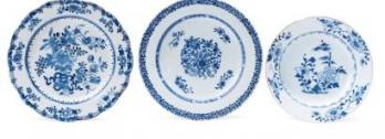 CHINE époque QIANLONG (1736 - 1795) - 3 assiettes 2