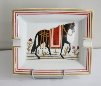 HERMES Paris - Cendrier de forme rectangulaire en porcelaine 2