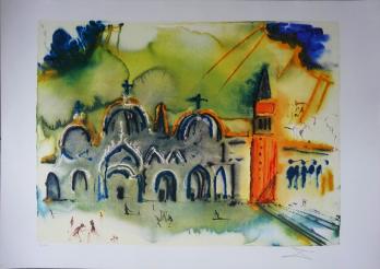 ベルナール・ビュッフェ「VENISE-La place Saint-Marc」 ベルナール・ビュッフェ「VENISE-La place Saint-Marc」