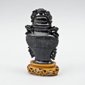 Vase potiche en onyx Chine XXème siècle 2