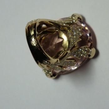 Bague de cocktail MISS DIOR en or, morganite et diamants 2