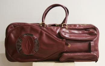 CARTIER - Sac de tennis en cuir bordeaux 2