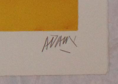 Valerio ADAMI - Paysage de ruines, 1981, Lithographie signée au crayon 2
