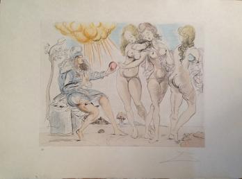 Salvador DALI - Le jugement de Pâris, Lithographie sur papier japon 2