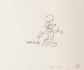 Walter LANTZ ’Woody Woodpecker’, années 70, dessin original. 2