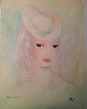 Marie LAURENCIN - Portrait de femme, Dessin original signé 2