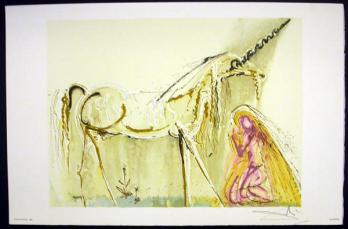 Salvador DALI (d’après) - Licorne, Lithographie signée et numérotée 2