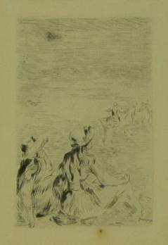 Pierre-Auguste RENOIR (France 1841-1919) - Sur la plage à Berneval, gravure 2