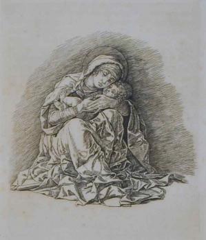 Andrea MANTEGNA - Madonna col Bambino, burin et point sèche c.1480-85 2
