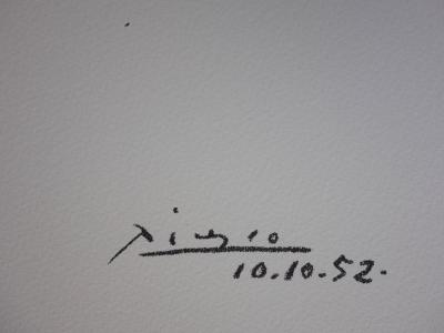 Pablo PICASSO (d’après)   La Colombe portant les Rameaux de la Paix, Lithographie signée 2