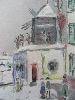 Maurice UTRILLO - Le Cabaret du Lapin Agile, Lithographie originale signée 2