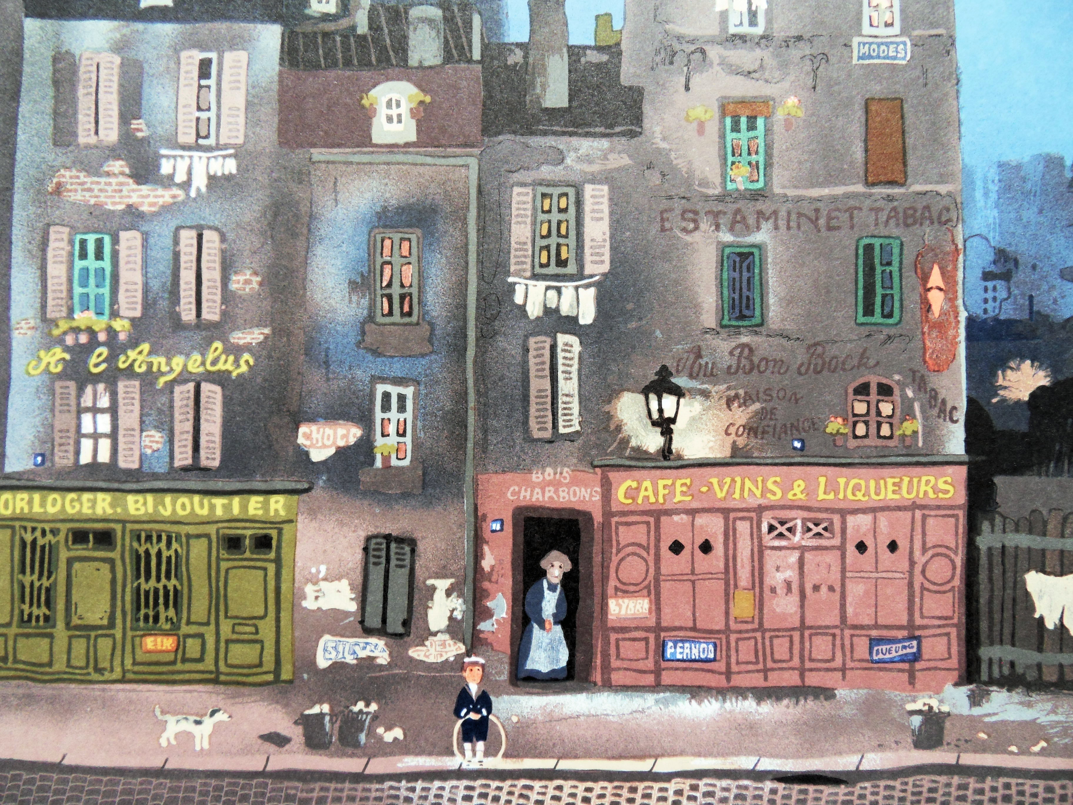 Michel DELACROIX Paris The Eiffel Tower, Original signed lithograph