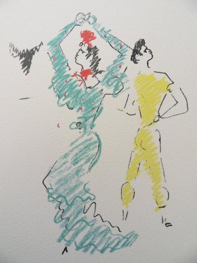 Jean COCTEAU - Danseuse de Flamenco, 1961 - Lithographie 2