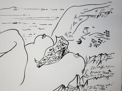 André MASSON - Paysage érotique, Lithographie originale signée 2