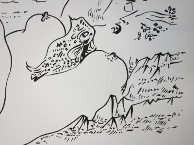 André MASSON - Paysage érotique, Lithographie originale signée 2
