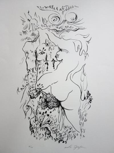André MASSON - L’étreinte érotique, Lithographie originale signée 2