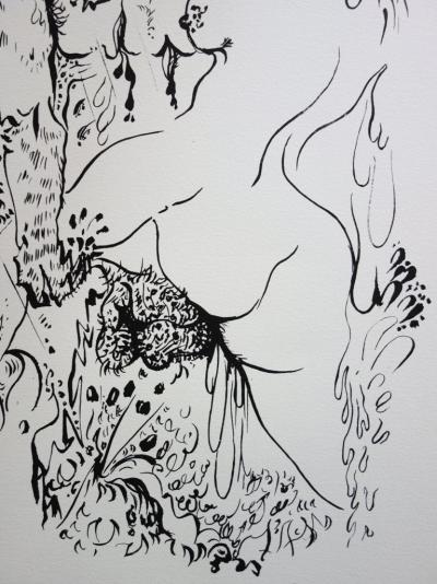 André MASSON - L’étreinte érotique, Lithographie originale signée 2