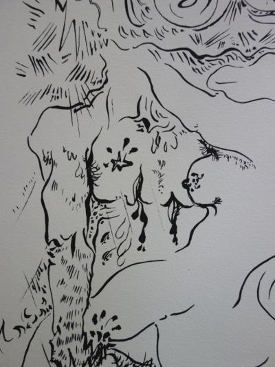 André MASSON - L’étreinte érotique, Lithographie originale signée 2