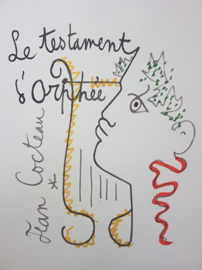 Jean COCTEAU - Le Testament d’Orphée - Lithographie signée 2