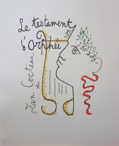 Jean COCTEAU - Le Testament d’Orphée - Lithographie signée