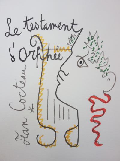 Jean COCTEAU : Le Testament d’Orphée - Lithographie signée 2