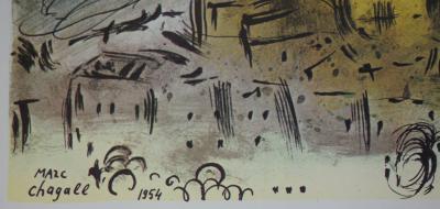 Marc CHAGALL (d’après) - Colombe bleue, 1968 - Affiche d’époque 2