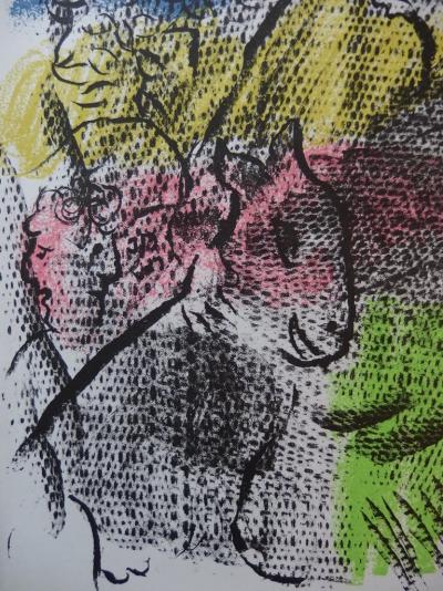 MarMarc CHAGALL : Couple à la chèvre - Lithographie originale 2